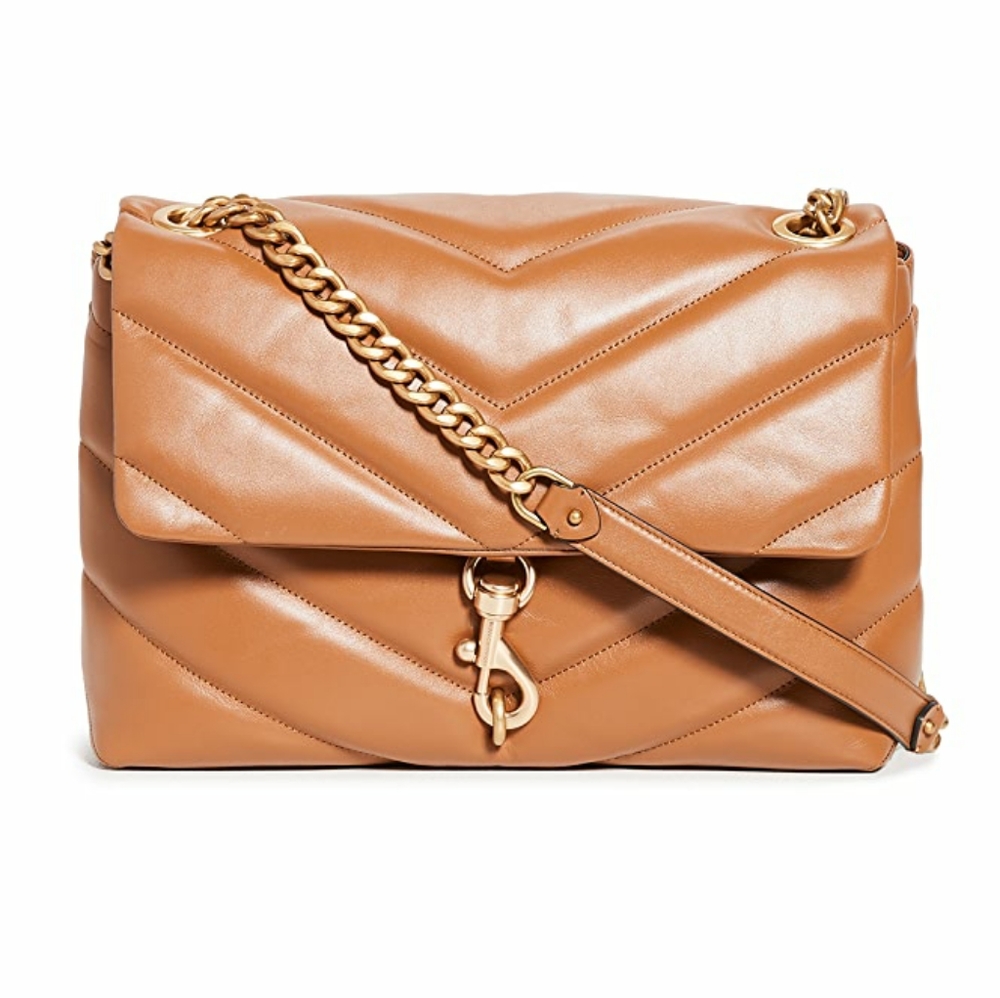 BNWT Rebecca Minkoff Edie Maxi Shoulder Bag in Caramello
